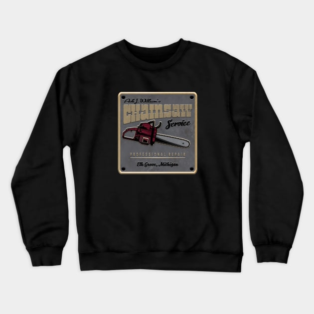 Chainsaw Service Crewneck Sweatshirt by Spilled Ink